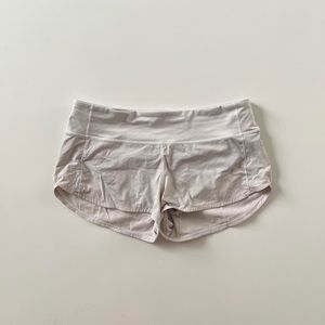 Lululemon speed up short 2.5” in white size 6